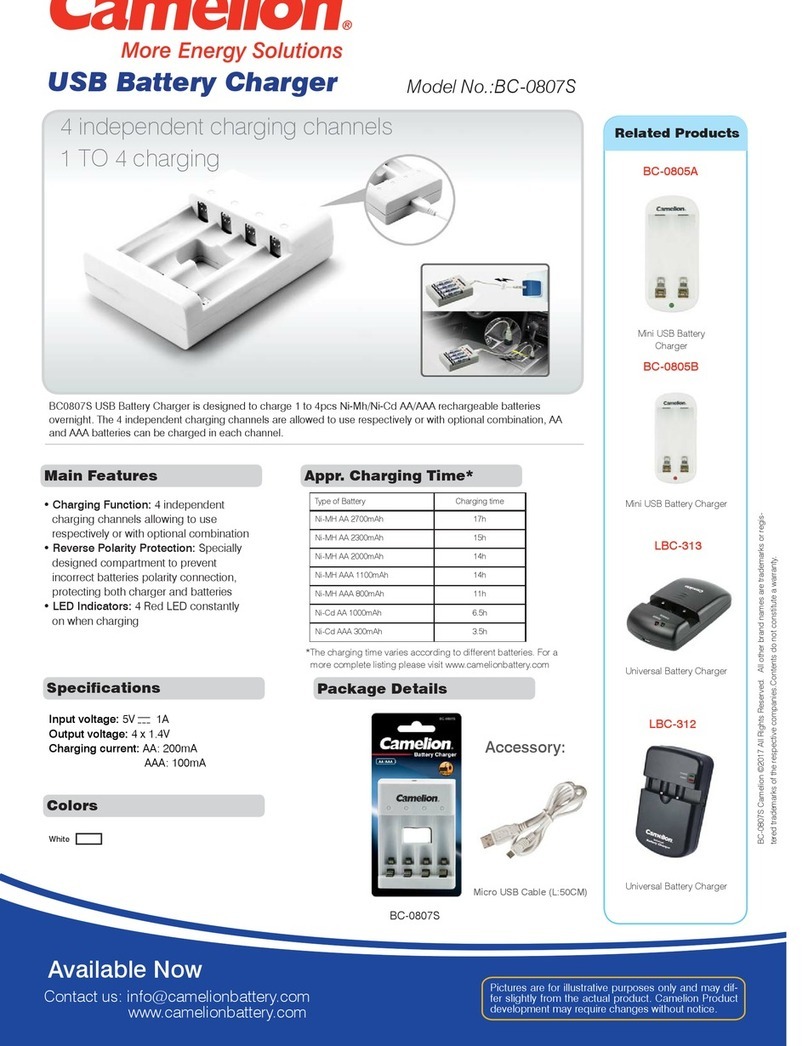 Camelion BC-0807S manual