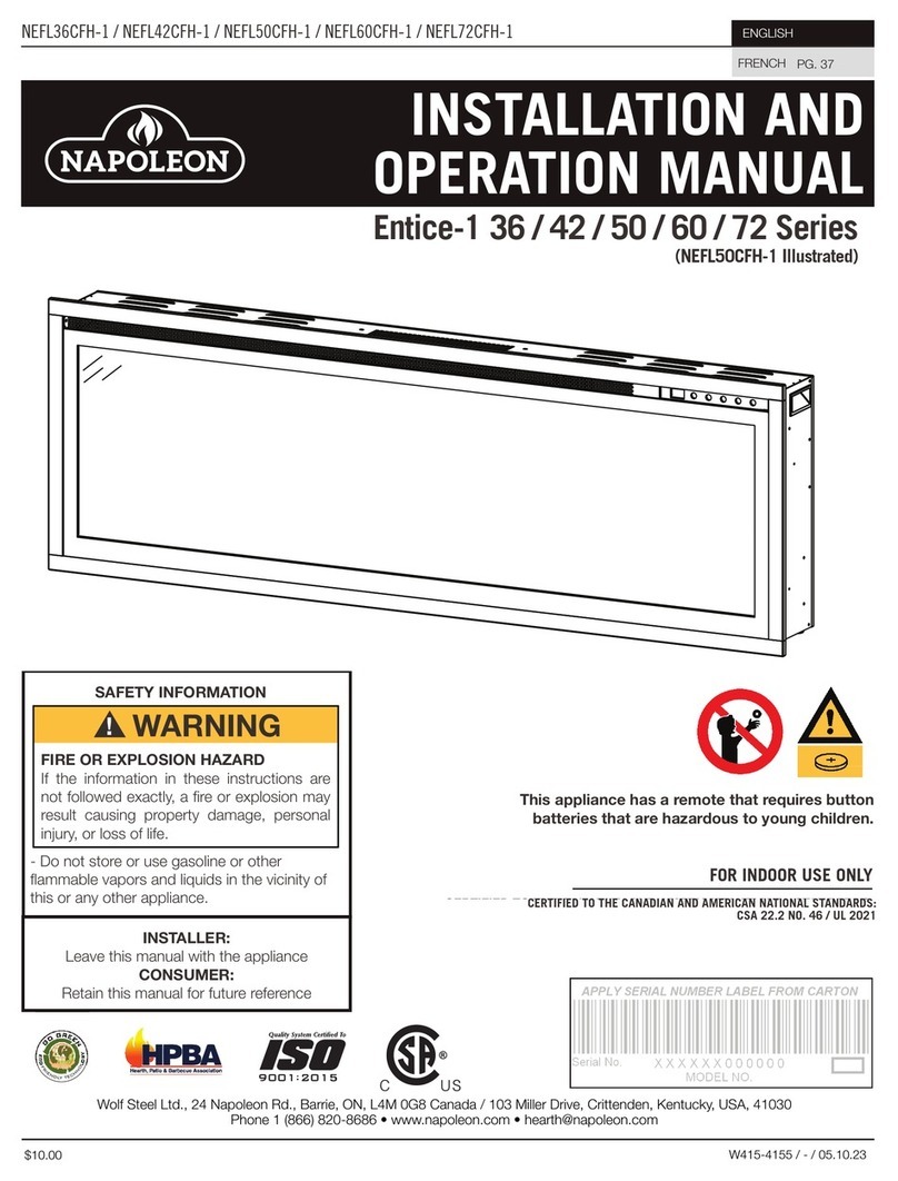 Napoleon Entice-1 36 Series User manual