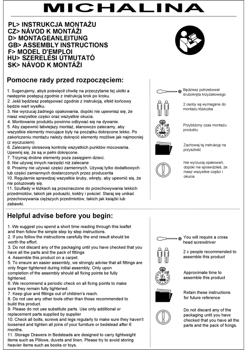 Arthauss Furniture MICHALINA Assembly instructions