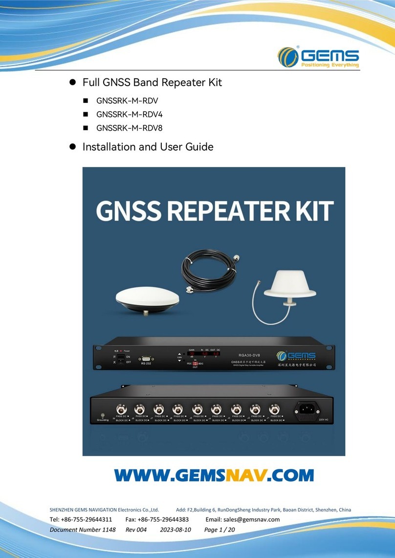 Gems GNSSRK-M-RDV Installation and user guide