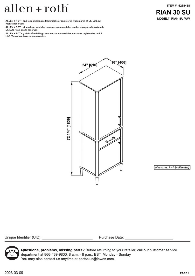 Allen + Roth RIAN 30 SU User manual