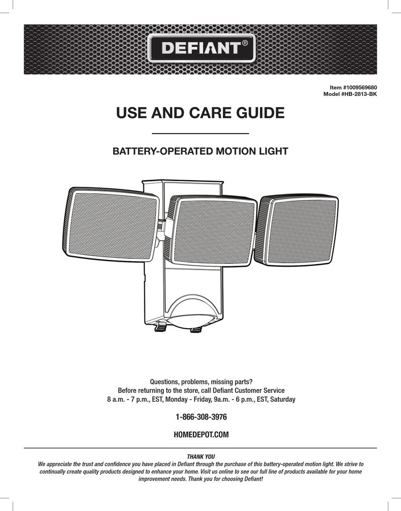 Defiant HB-2813-BK Use and care guide