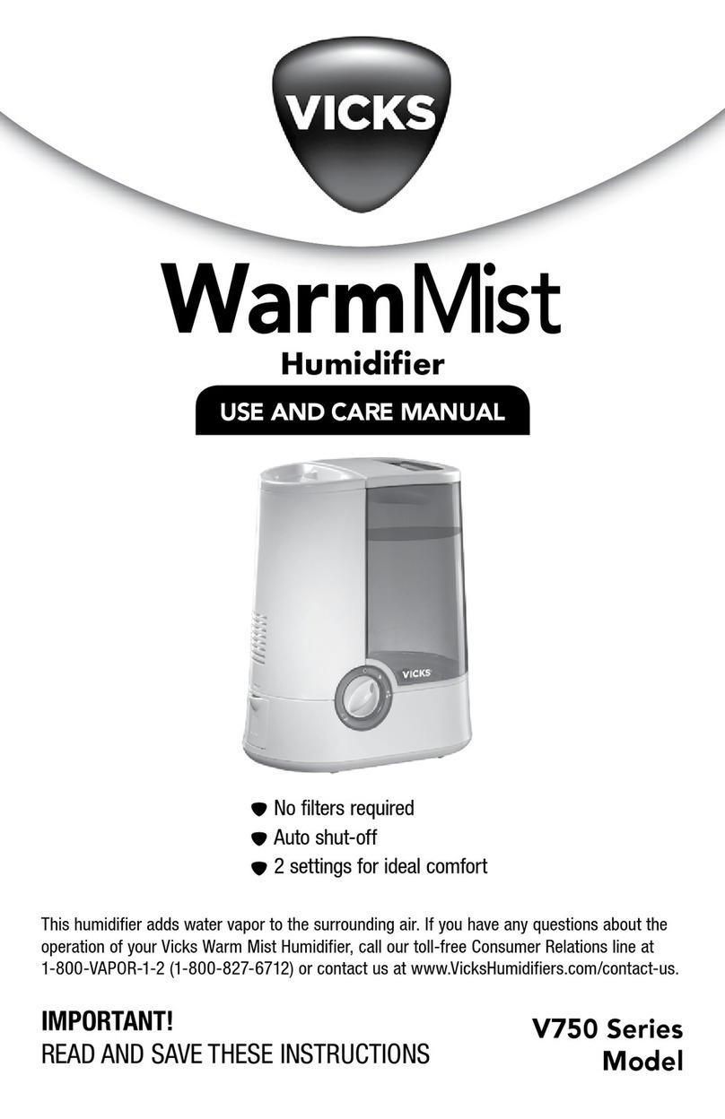 Vicks WarmMist V750 Series User manual