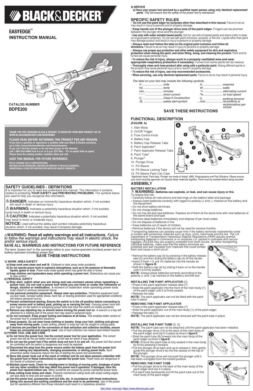 Black & Decker EASYEDGE BDPE200 User manual