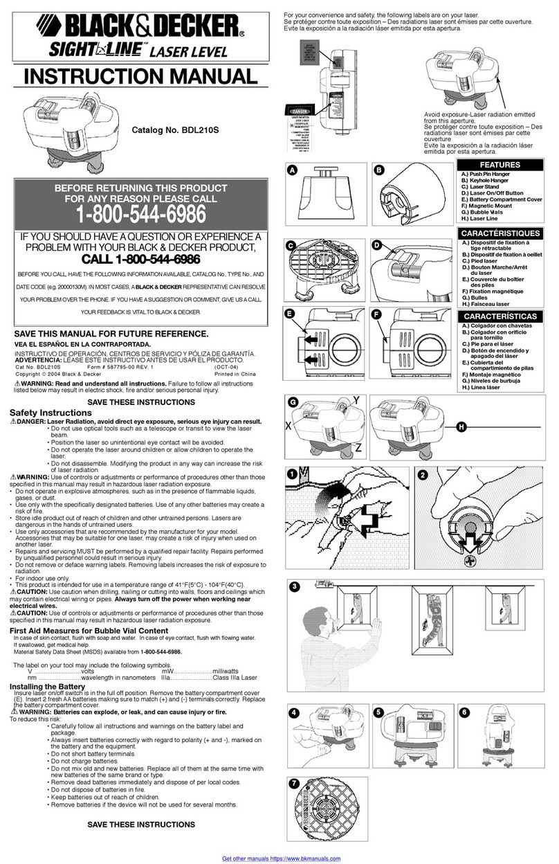Black & Decker SIGHTLINE BDL210S User manual Black & Decker SIGHTLINE BDL210S User manual