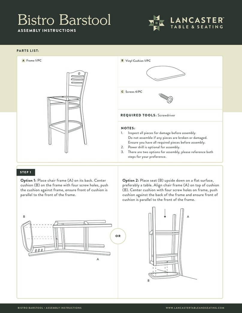 Lancaster Bistro Barstool Assembly instructions