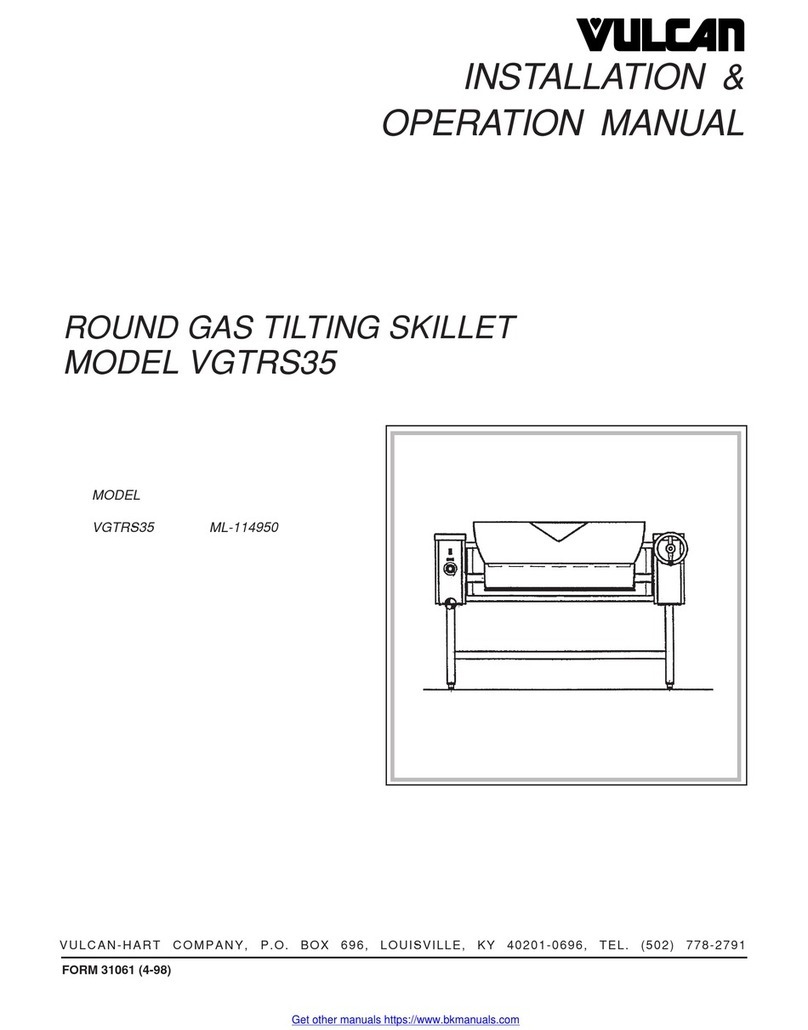 Vulcan-Hart VGTRS35 Installation & operation manual Vulcan-Hart VGTRS35 Installation & operation manual