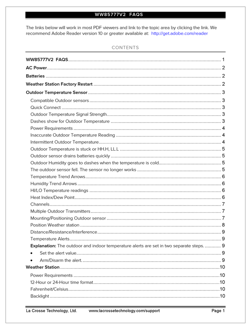 La Crosse Technology WW85777v2 Faq