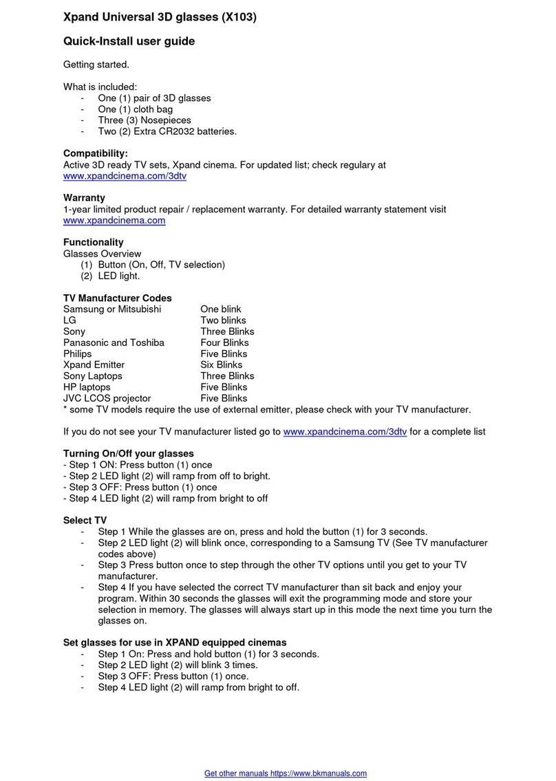 Xpand X103 User manual