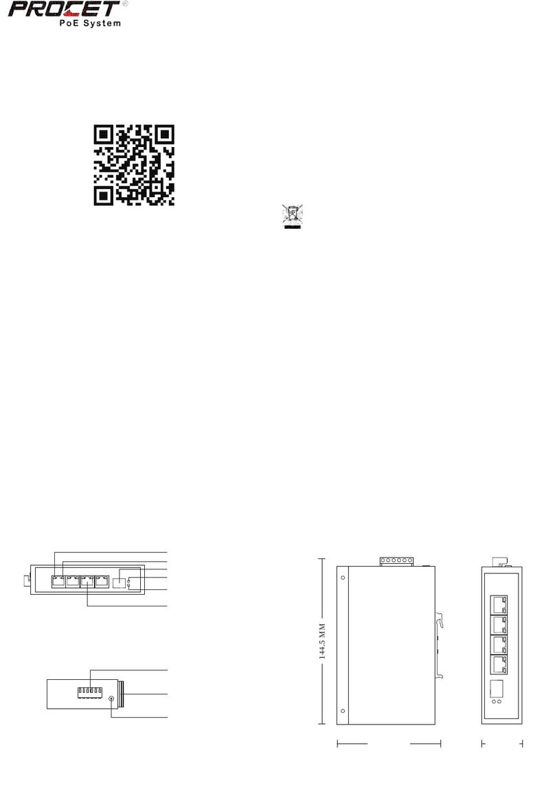 PROCET PT-PIS4PB1S-M user manual