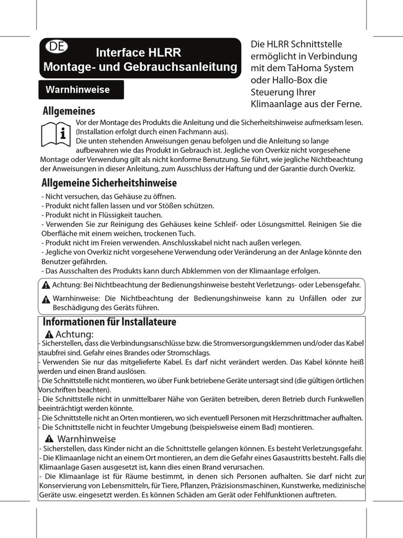 Overkiz HLRR User manual
