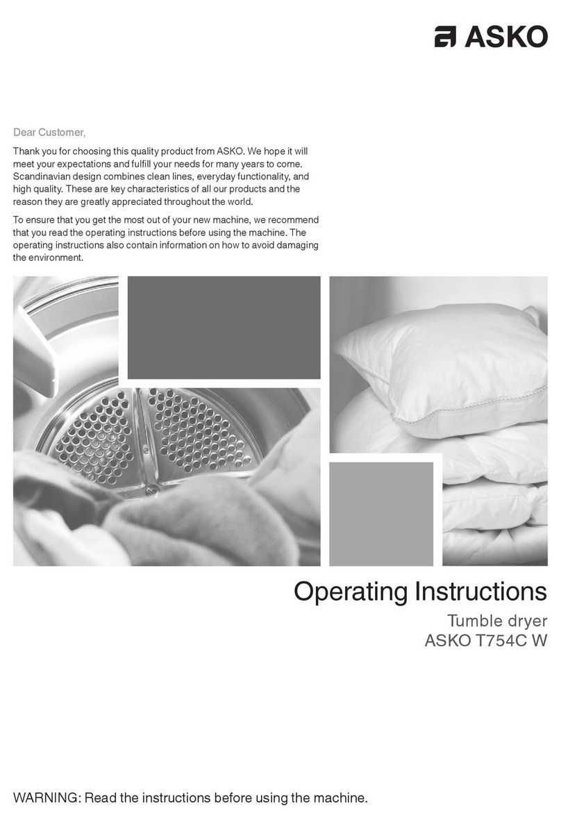 Asko T754CW User manual