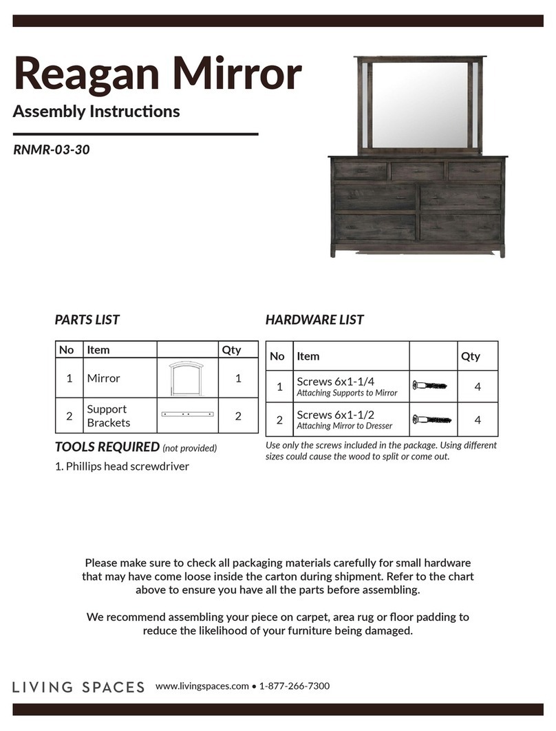 Living Spaces Reagan RNMR-03-30 Assembly instructions Living Spaces Reagan RNMR-03-30 Assembly instructions