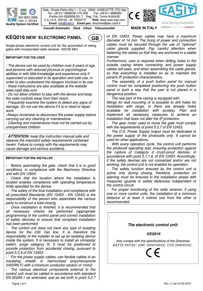Casit KEQ016 manual