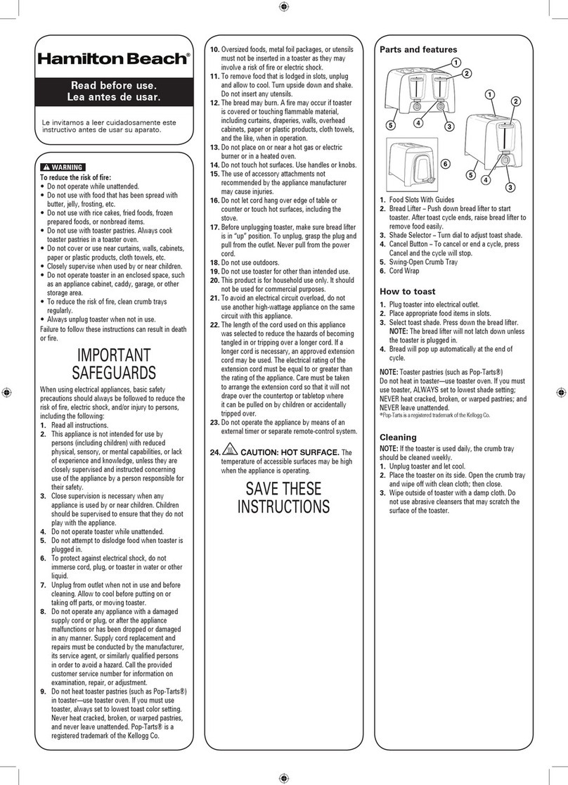 Hamilton Beach 22614-CL User manual