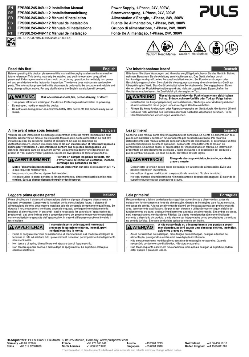 Puls FPS300.245-049-112 installation manual