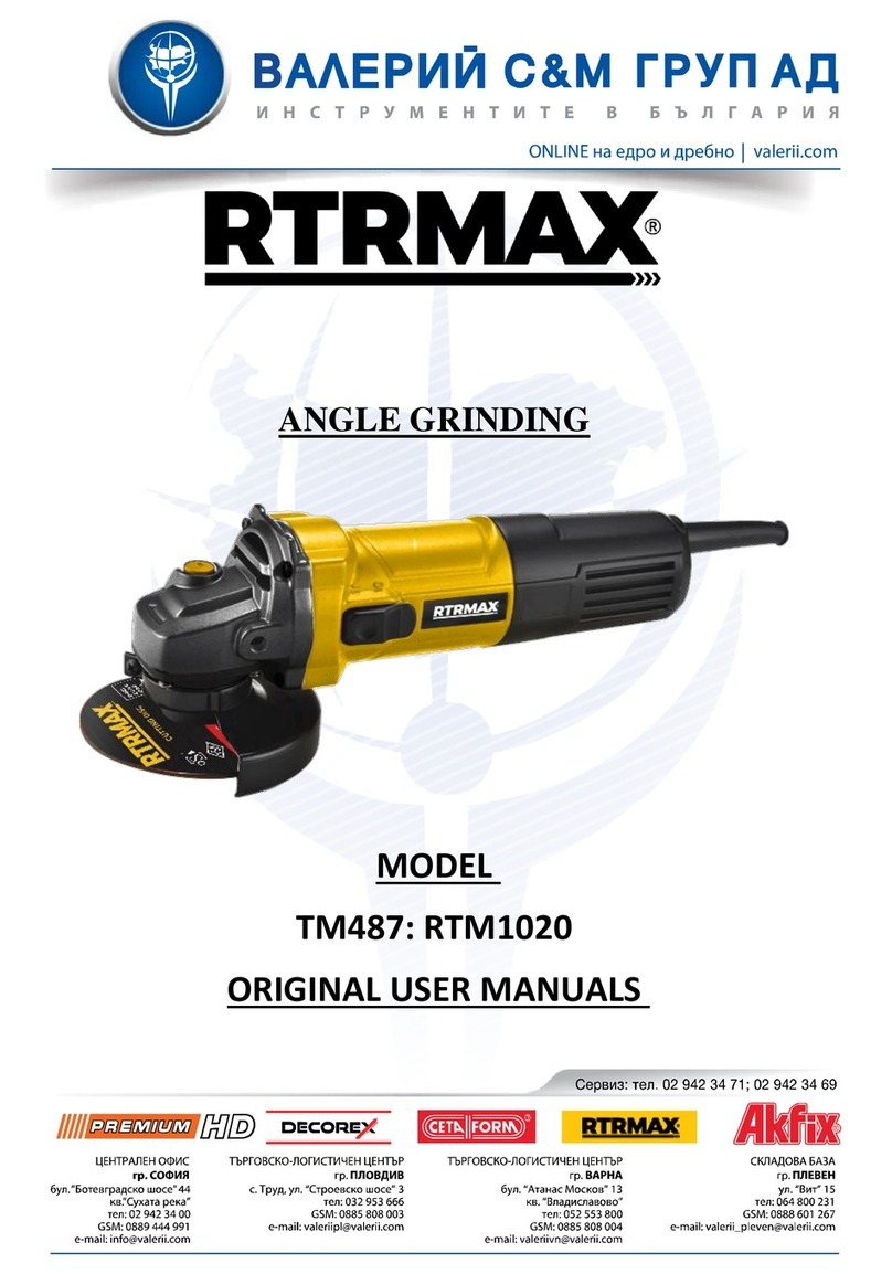 RTRMAX TM487 RTM1020 Original user manual