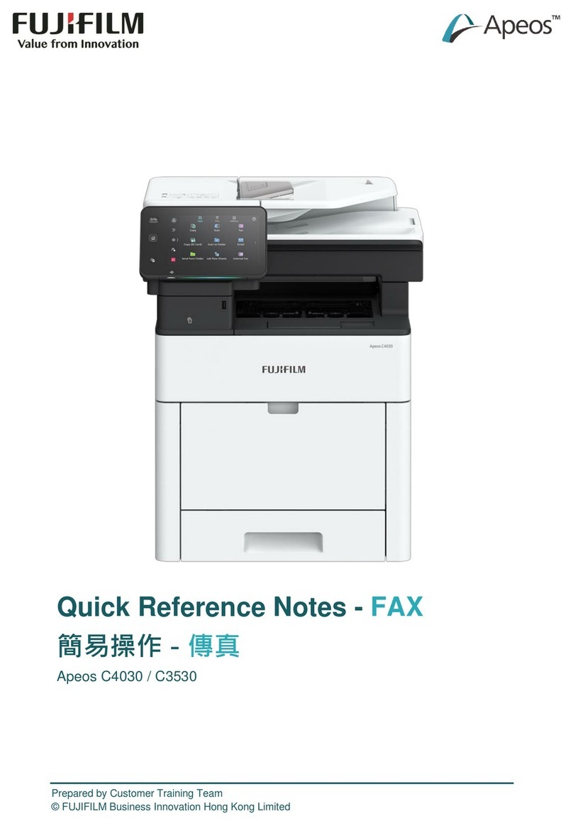 FujiFilm Apeos C4030 Quick Reference Notes