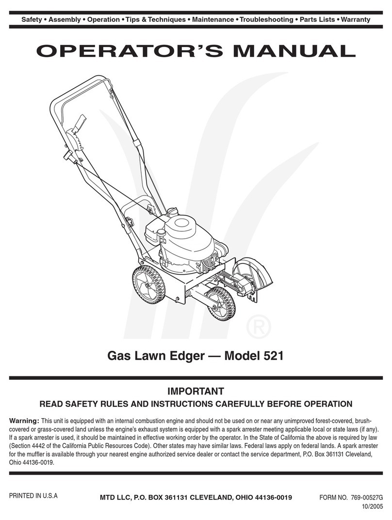 MTD Series 521 User manual