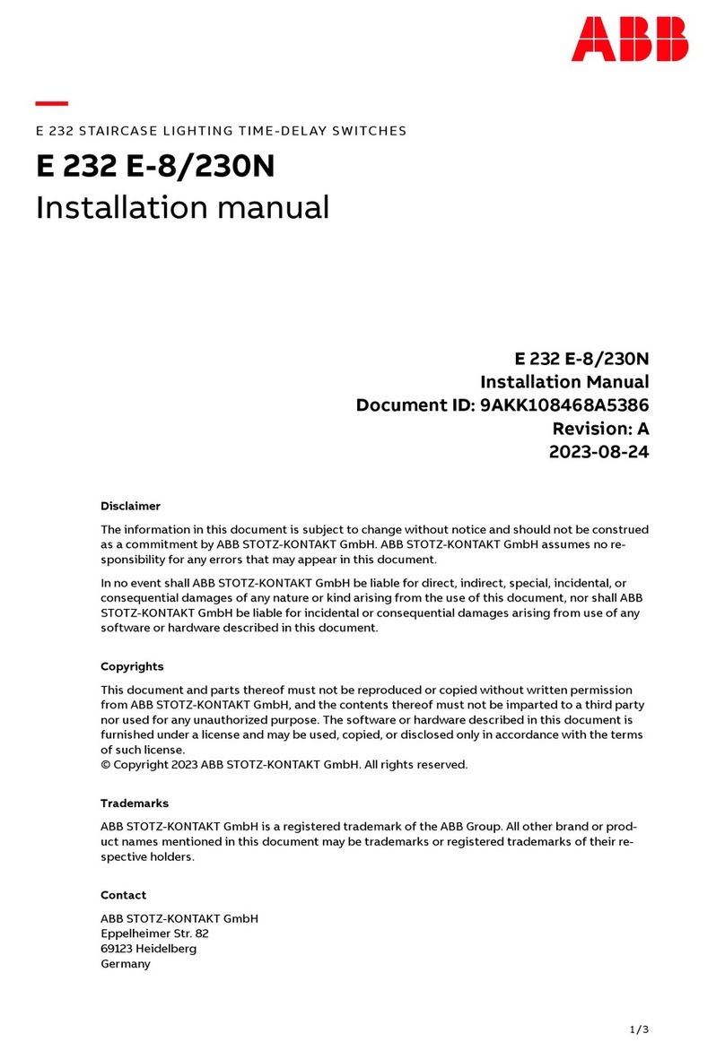 ABB E 232 E-8/230N installation manual