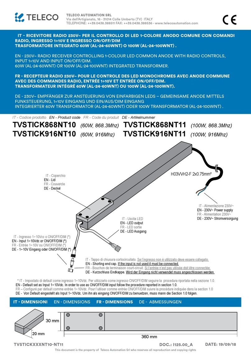 Teleco TVSTICK868NT10 User manual