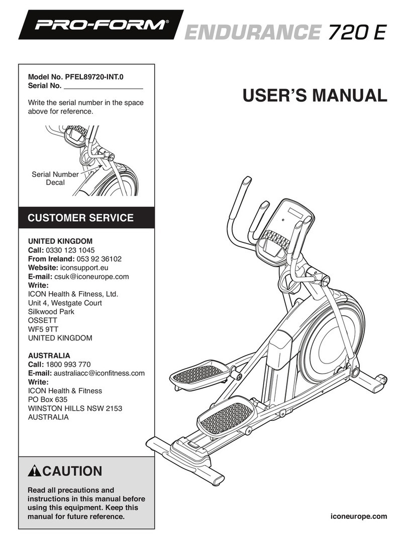 Pro-Form PFEL89720-INT.0 User manual Pro-Form PFEL89720-INT.0 User manual
