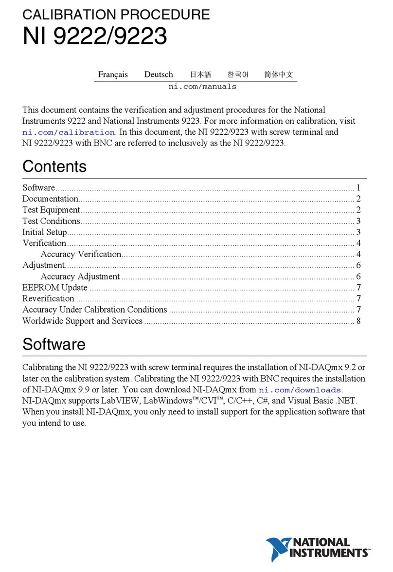 National Instruments NI 9223 CALIBRATION PROCEDURE