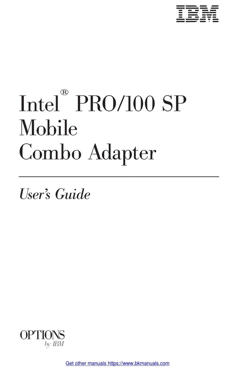 IBM Intel PRO/100 SP user guide