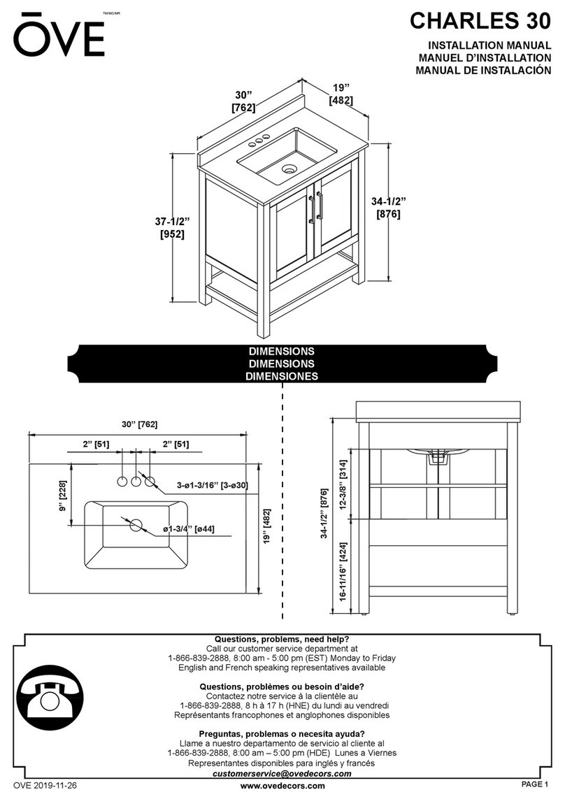 OVE CHARLES 30 installation manual OVE CHARLES 30 installation manual