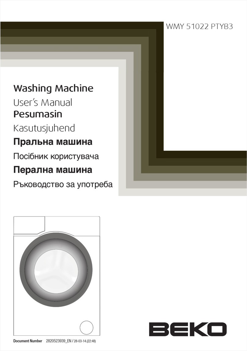 Beko WMY 51022 PTYB3 User manual
