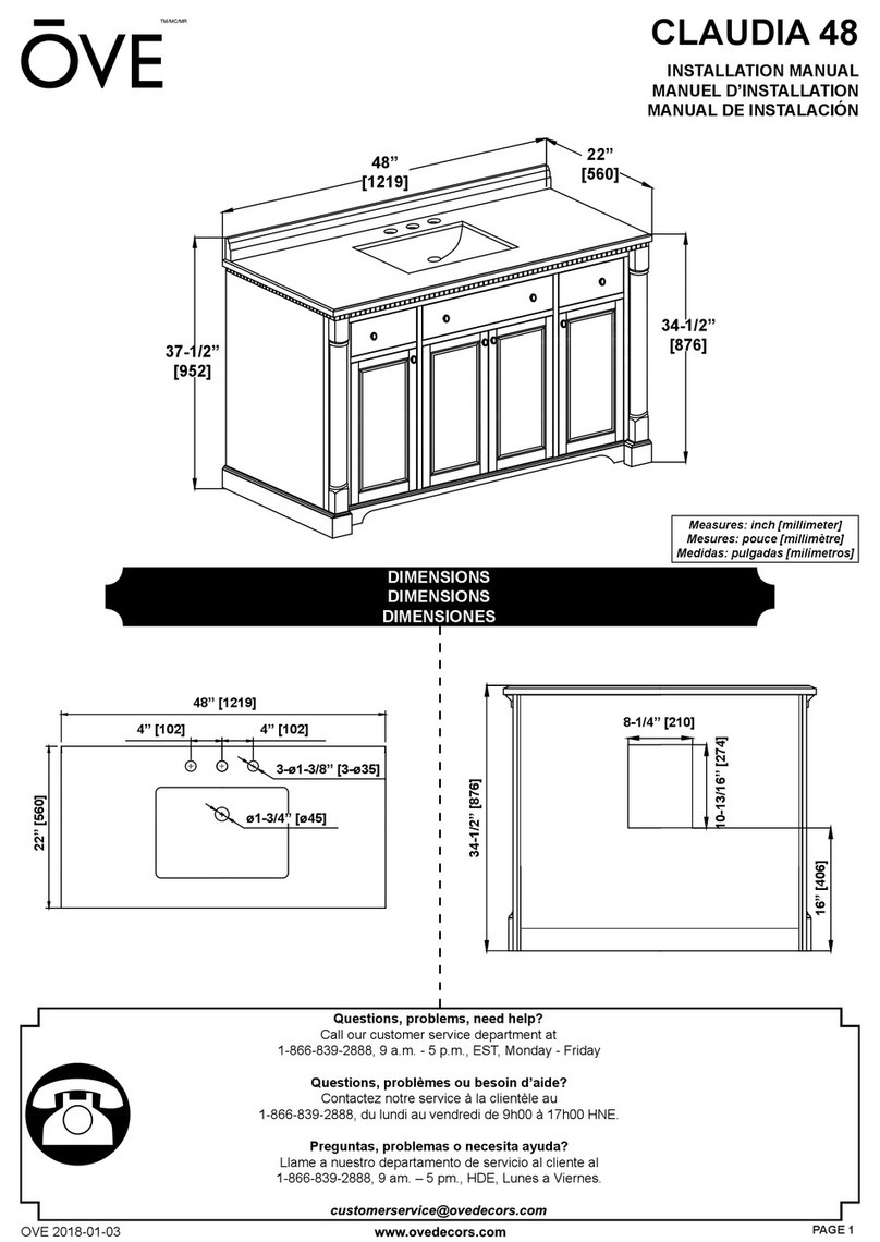 OVE CLAUDIA 48 installation manual OVE CLAUDIA 48 installation manual