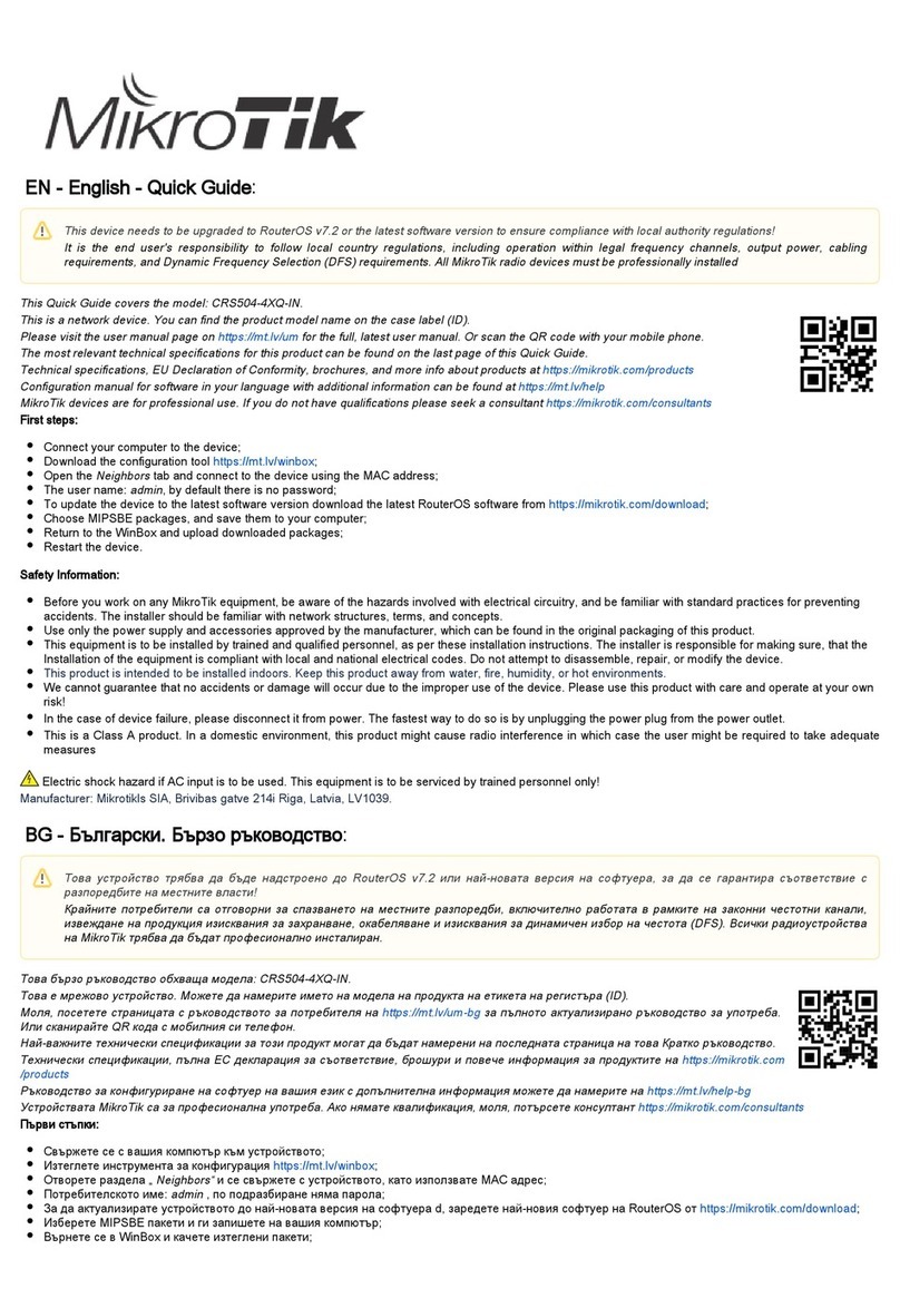 MikroTik CRS504 quick guide