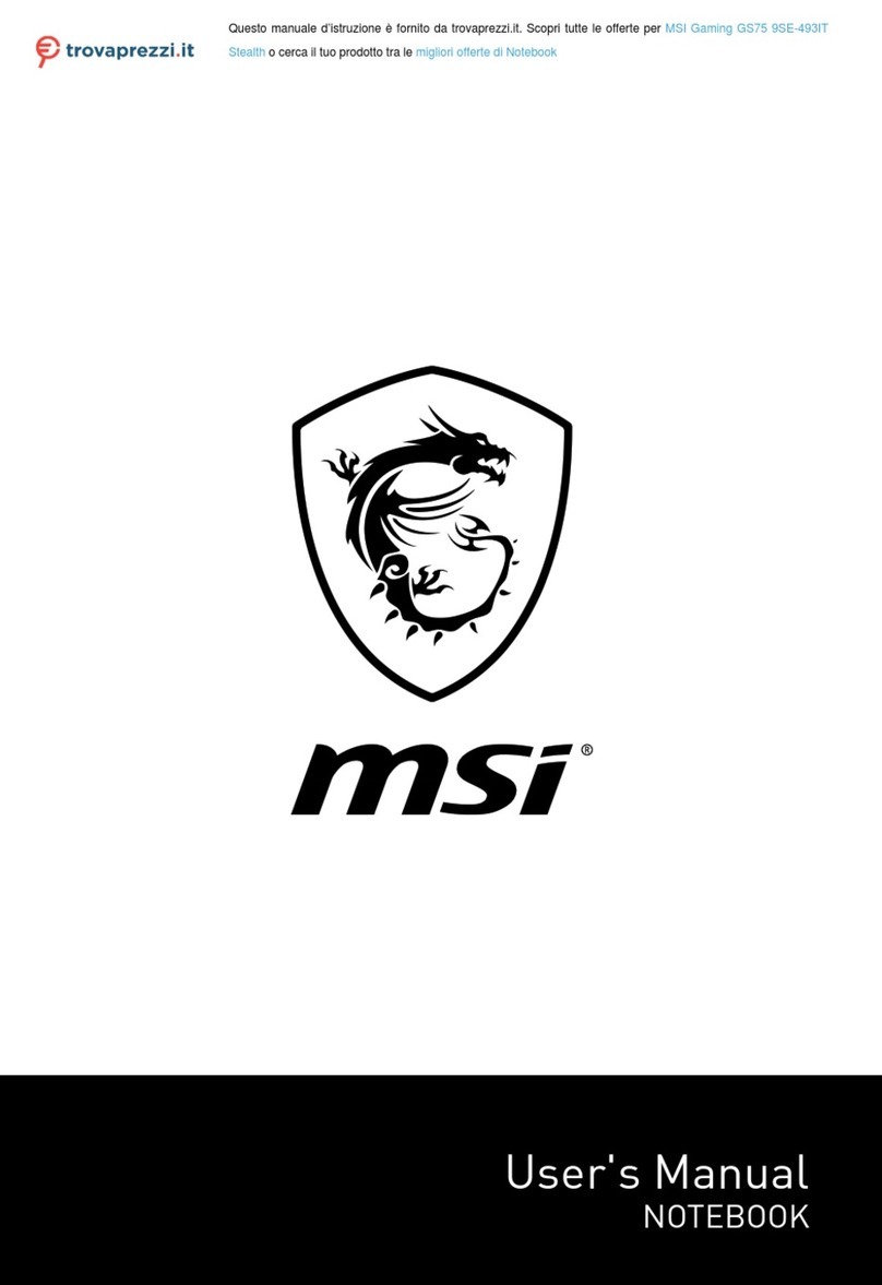 MSI Gaming GS75 9SE-493IT Stealth User manual