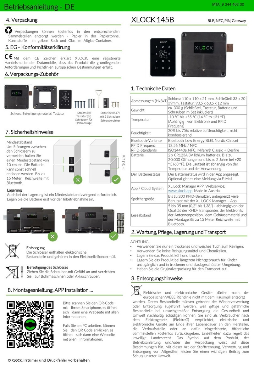 XLOCK 145B instruction manual