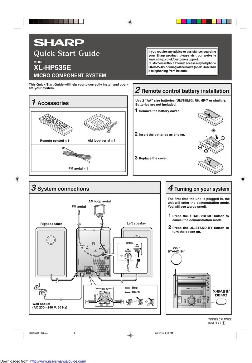 Sharp Illustration XL-HP535E User manual