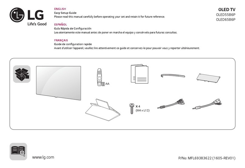 LG OLED55B6P.AUS Easy setup guide