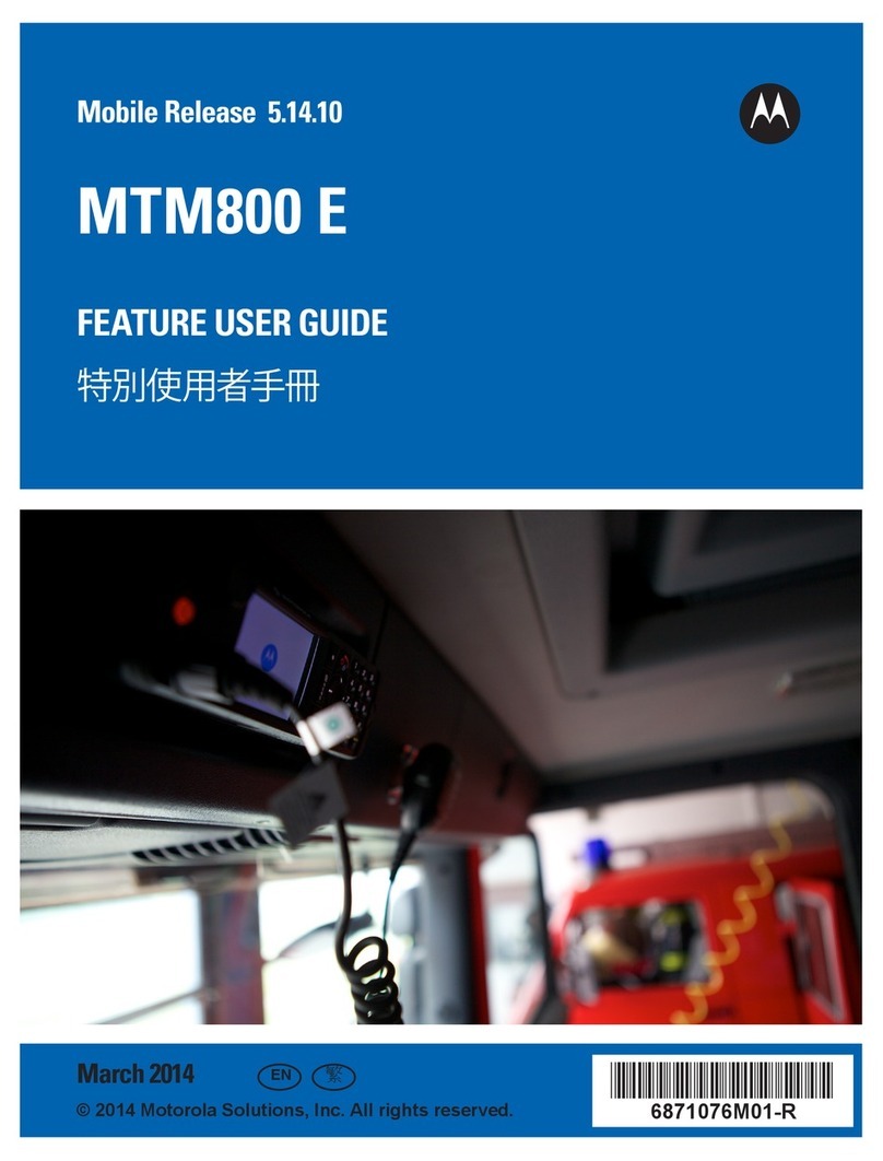 Motorola MTM800 E User manual