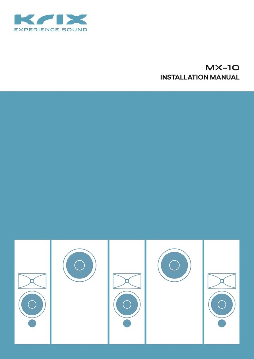Krix MX-10 installation manual