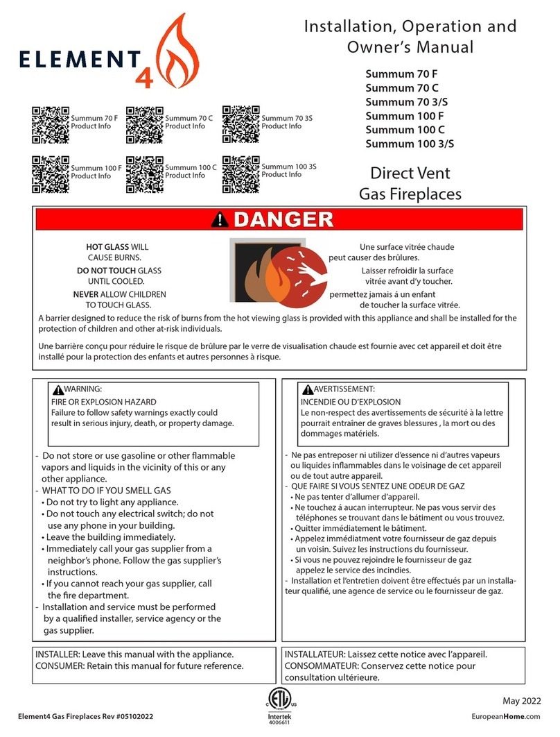 Element4 Summum 70 F Installation, operation and owner's manual