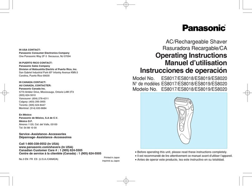 Panasonic ES-8018 User manual