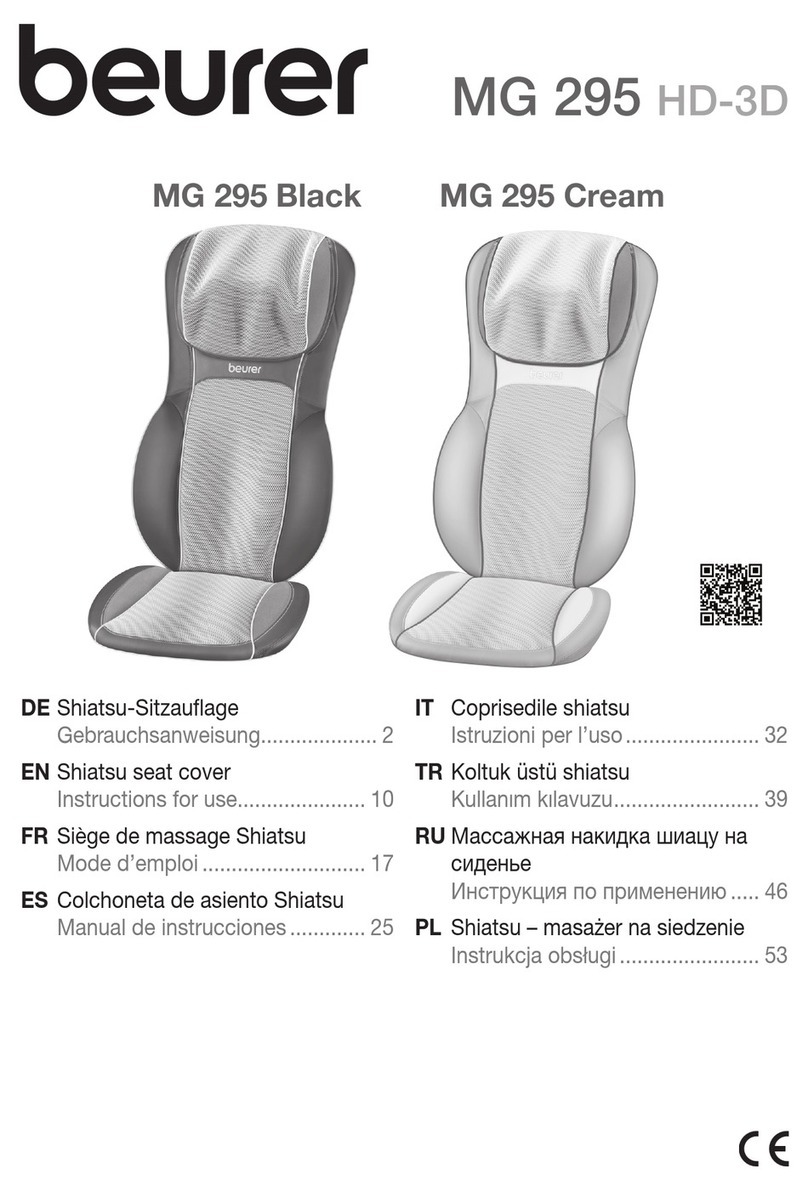 Beurer MG 295 Black User manual