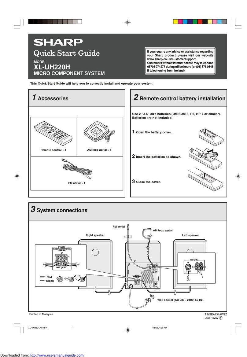Sharp XL-UH220H User manual Sharp XL-UH220H User manual