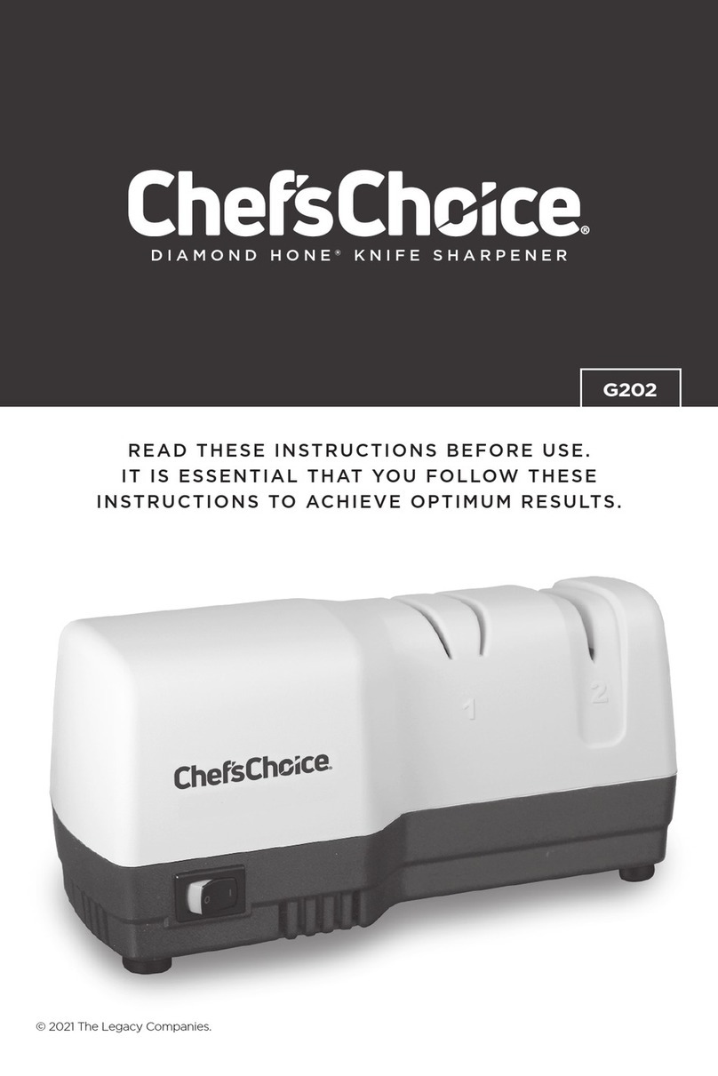 The Legacy Companies Chef's Choice DIAMOND HONE G202 instruction manual
