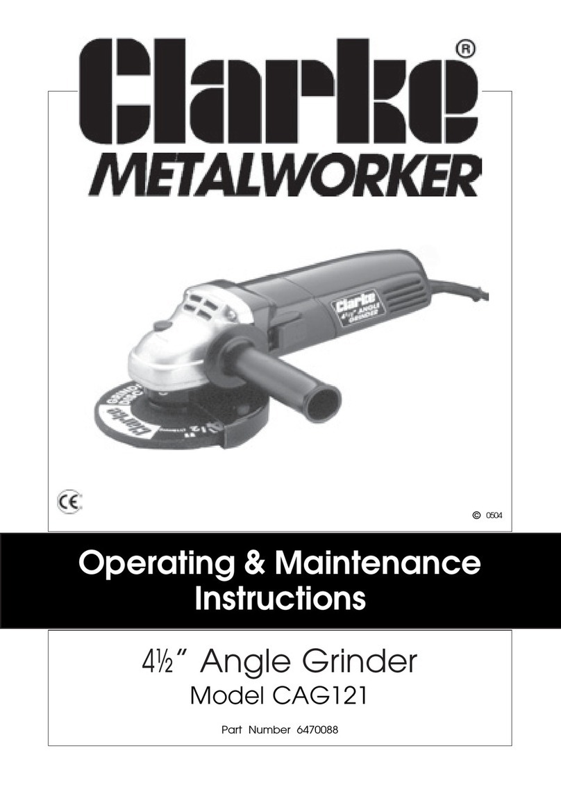 Clarke METALWORKER CAG121 Operating & maintenance instructions