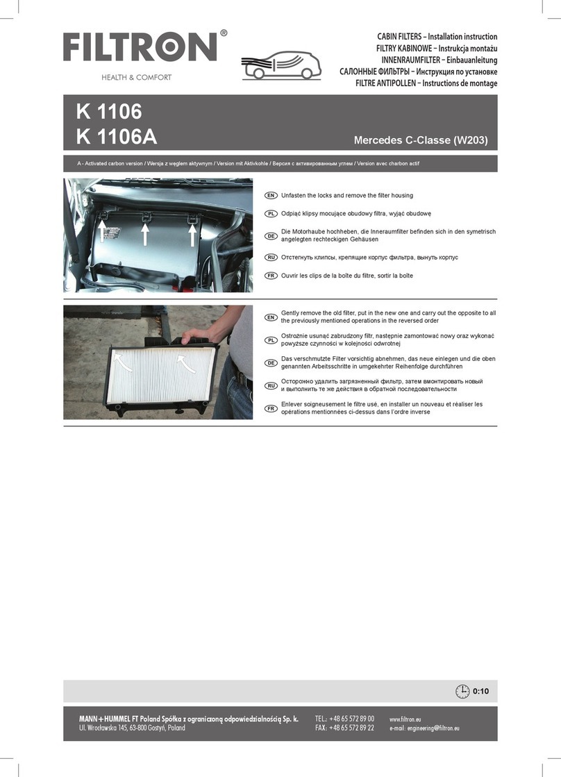 FILTRON K 1106A installation instructions