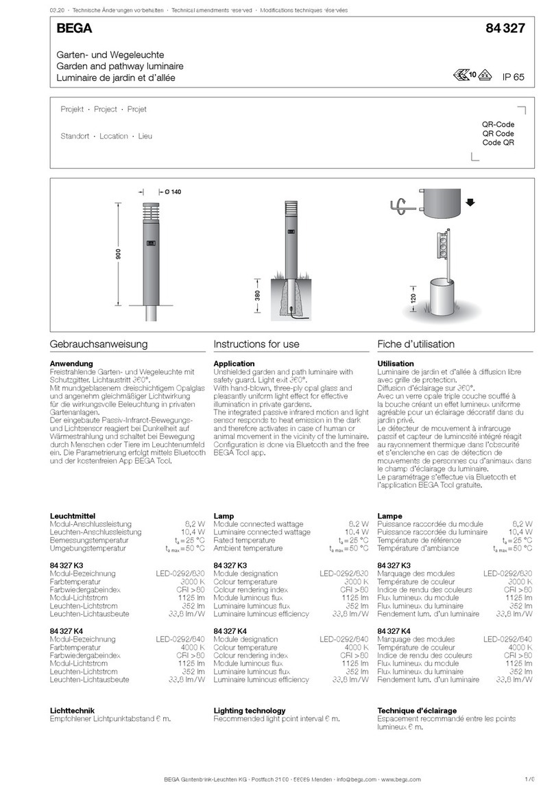 BEGA 84 327 K3 Instructions for use BEGA 84 327 K3 Instructions for use