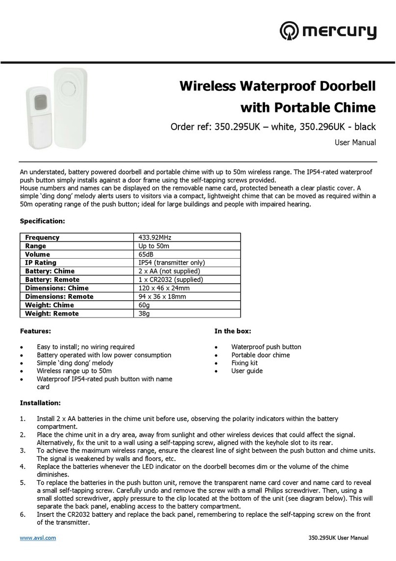 Mercury 350.296UK User manual