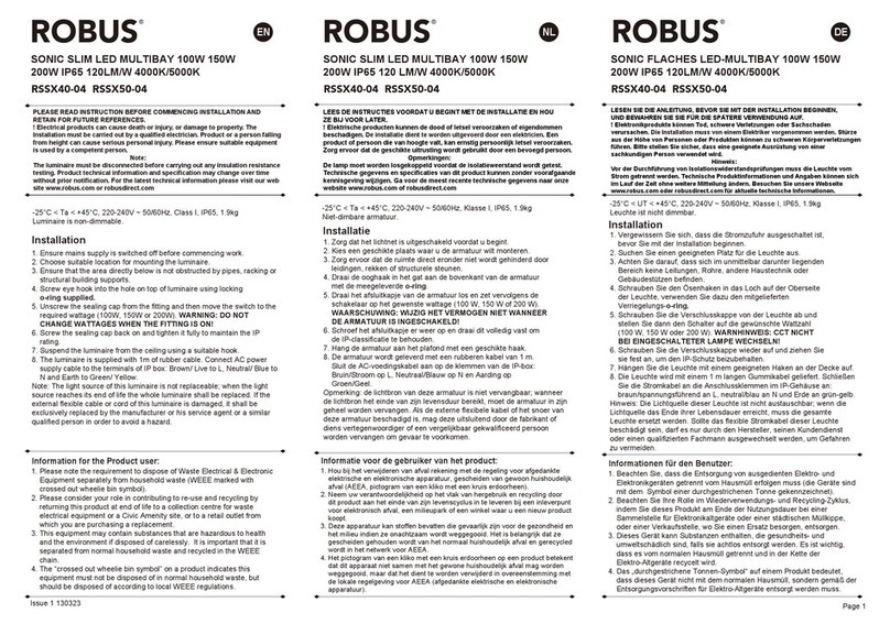 Robus RSSX40-04 quick start guide