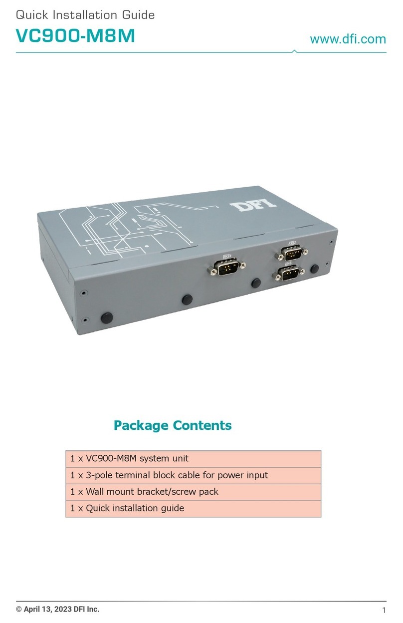 DFI VC900-M8M Quick installation guide