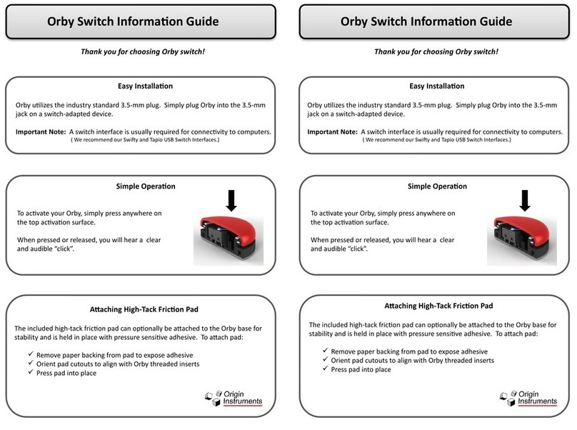 Origin Instruments Orby Information guide Origin Instruments Orby Information guide